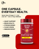 Seven Seas Omega-3 Fish Oil Plus Cod Liver Oil one a day 120 Caps