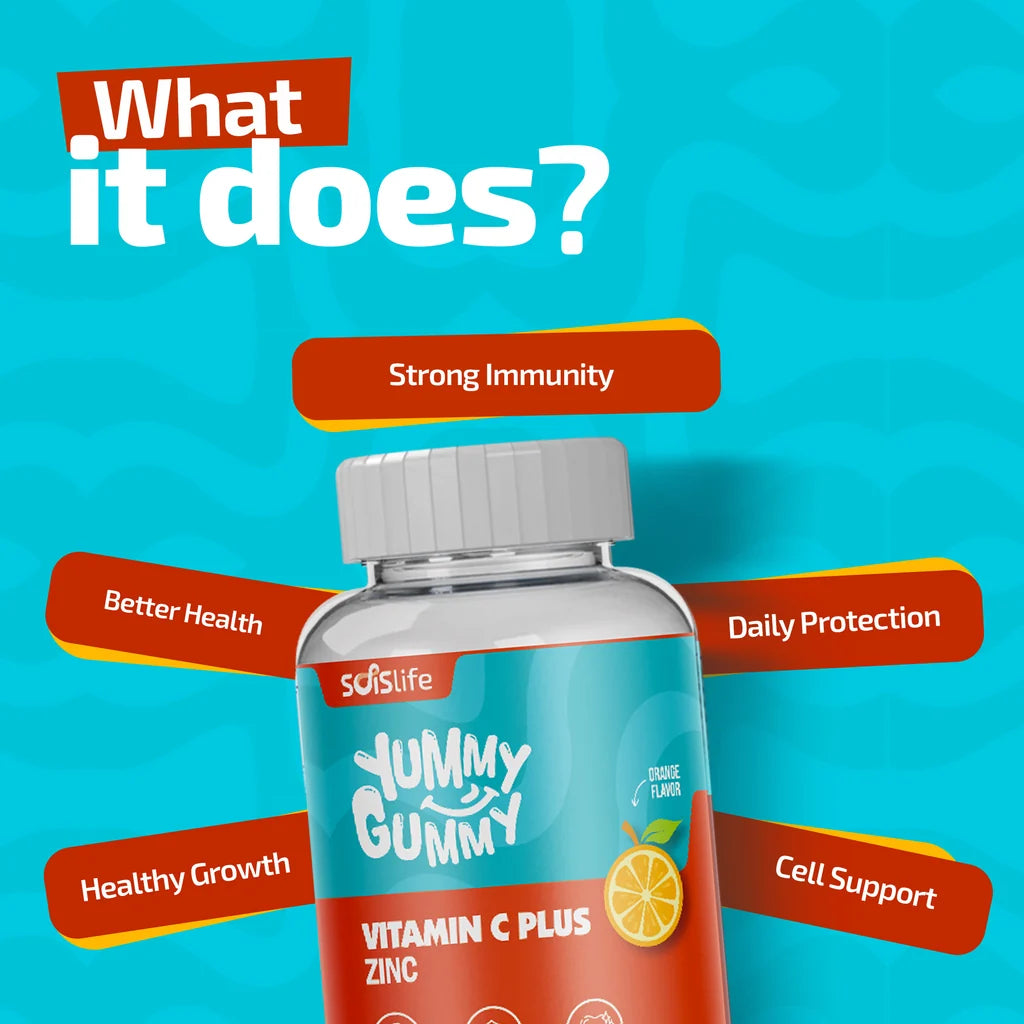 SoisLife Yummy Gummy Vitamin C Plus Zinc 30 Vegan Gummies