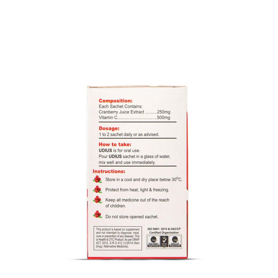 Sois Life Udius Cranberry Extract Sachet