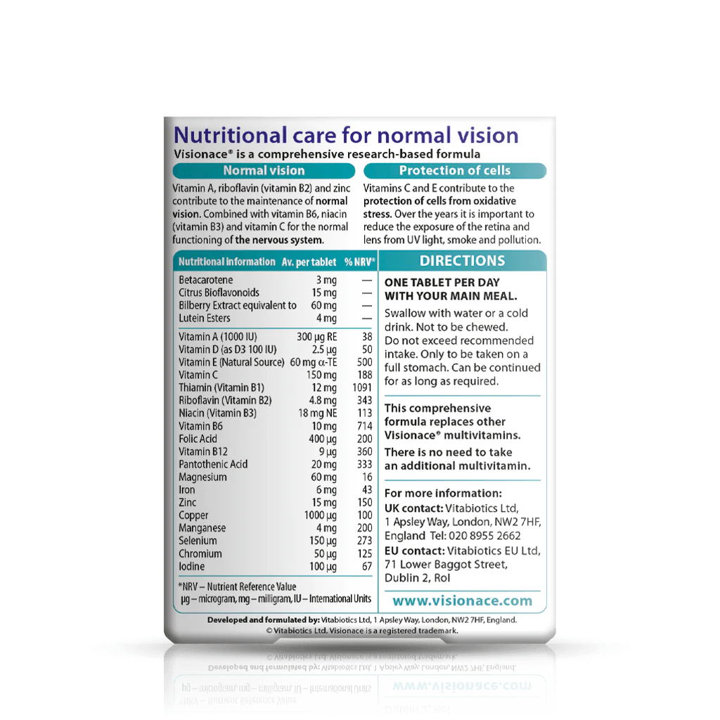 Vitabiotics Visionace Original 30 Tablets