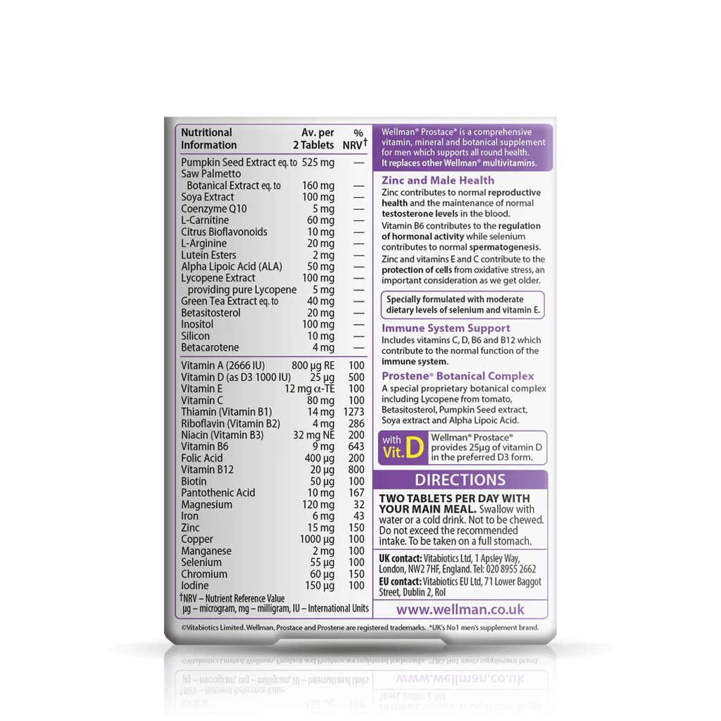 Vitabiotics Wellman Prostace 60 Tablets
