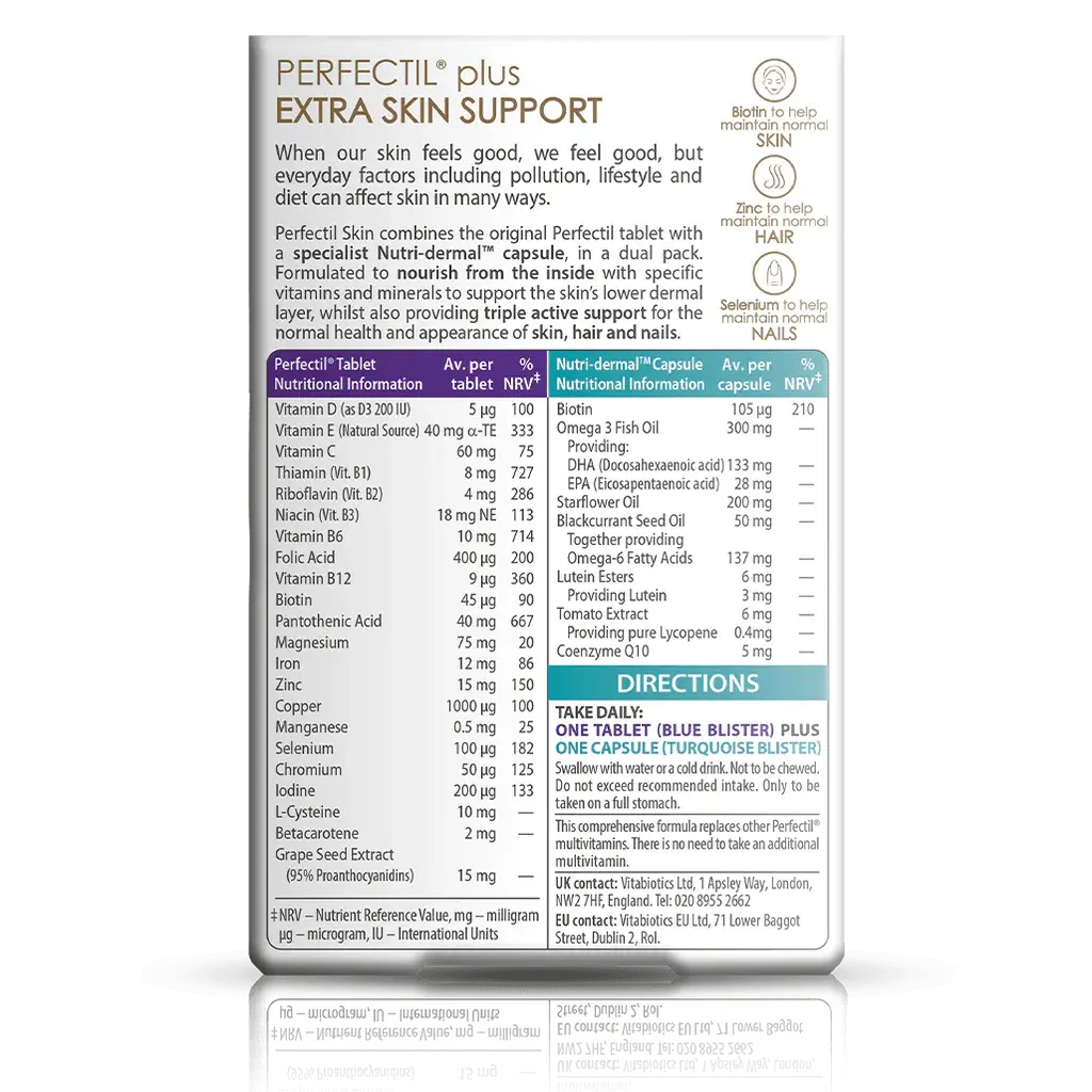 Vitabiotics Perfectil Skin Extra Support 56 TAB/CAP 