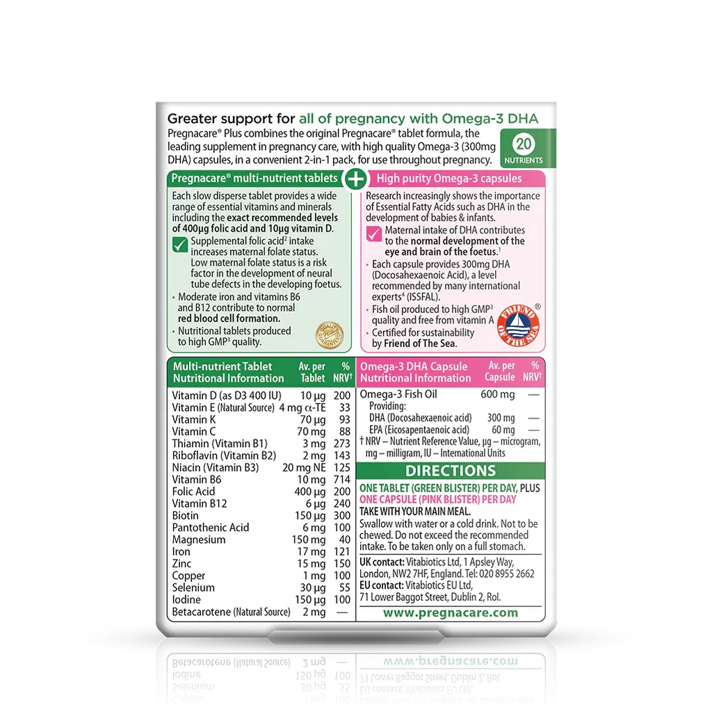 Vitabiotics Pregnacare Plus 56 Tablets/Capsules