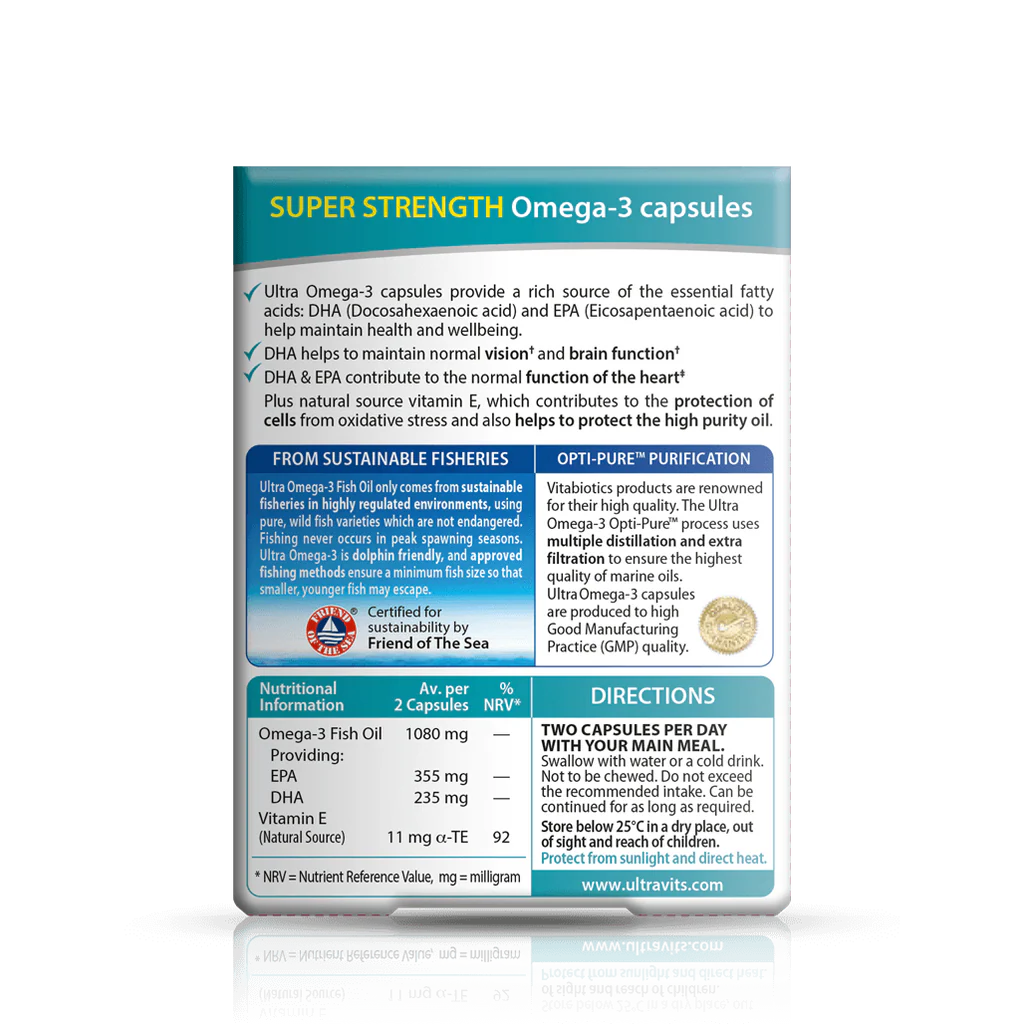 Vitabiotics Ultra Omega 3 High Purity Fish Oil 60 Capsules