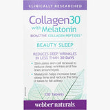 Webber Naturals Collagen30 with Melatonin Bioactive Collagen Peptides Beauty Sleep Tablets 120 Tablets