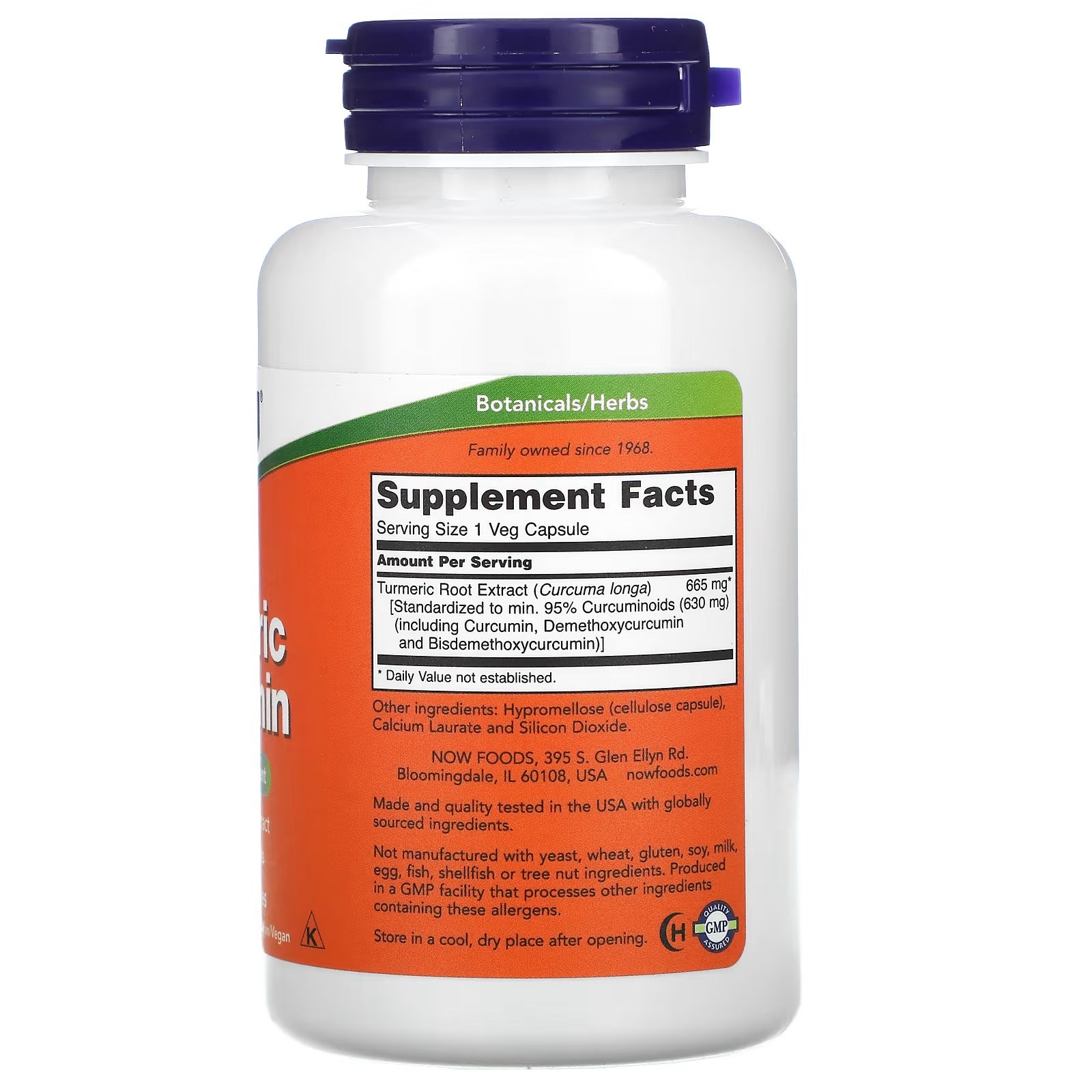 NOW Foods Turmeric Curcumin 60 Veg Capsules