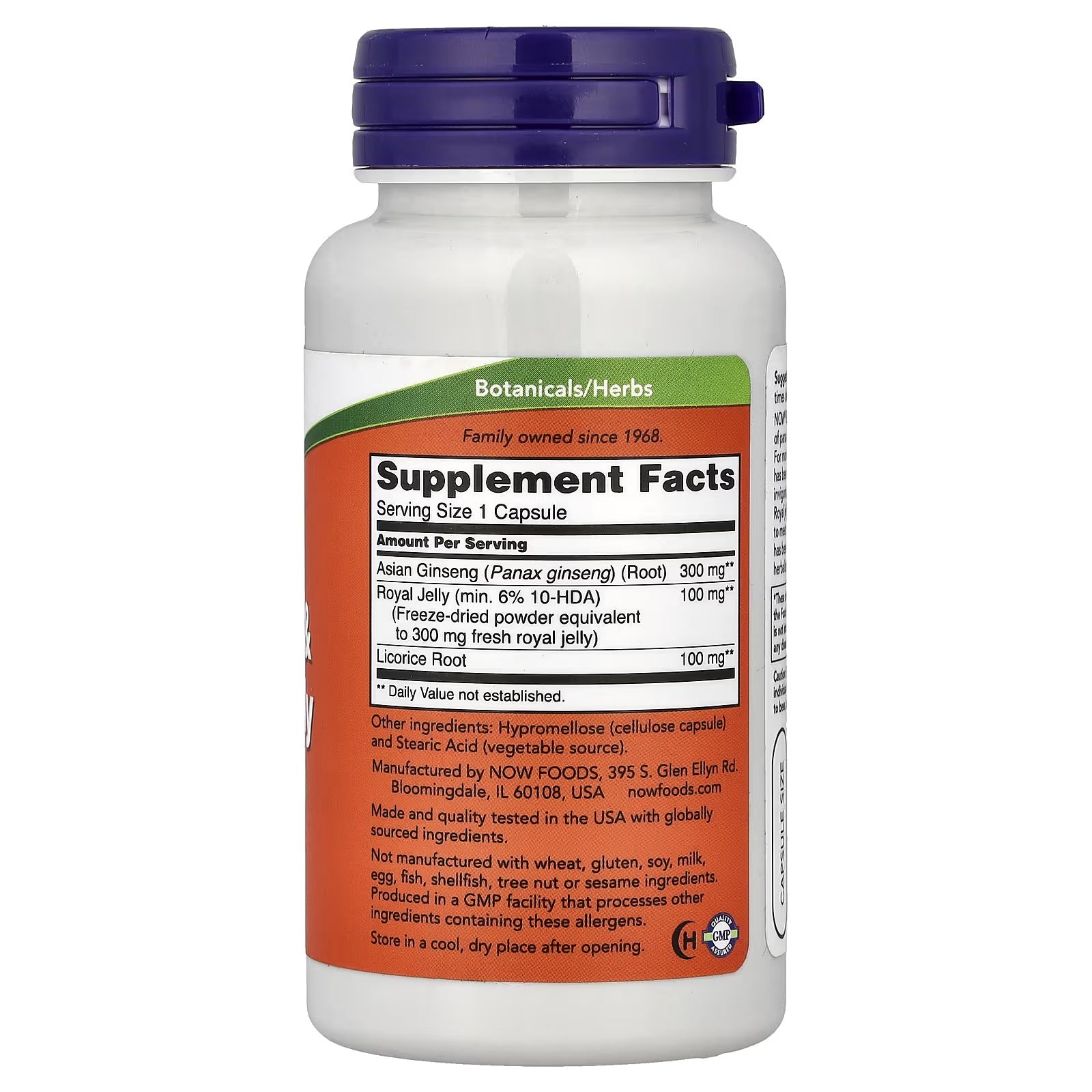 NOW Foods Ginseng Royal Jelly 90 Capsules