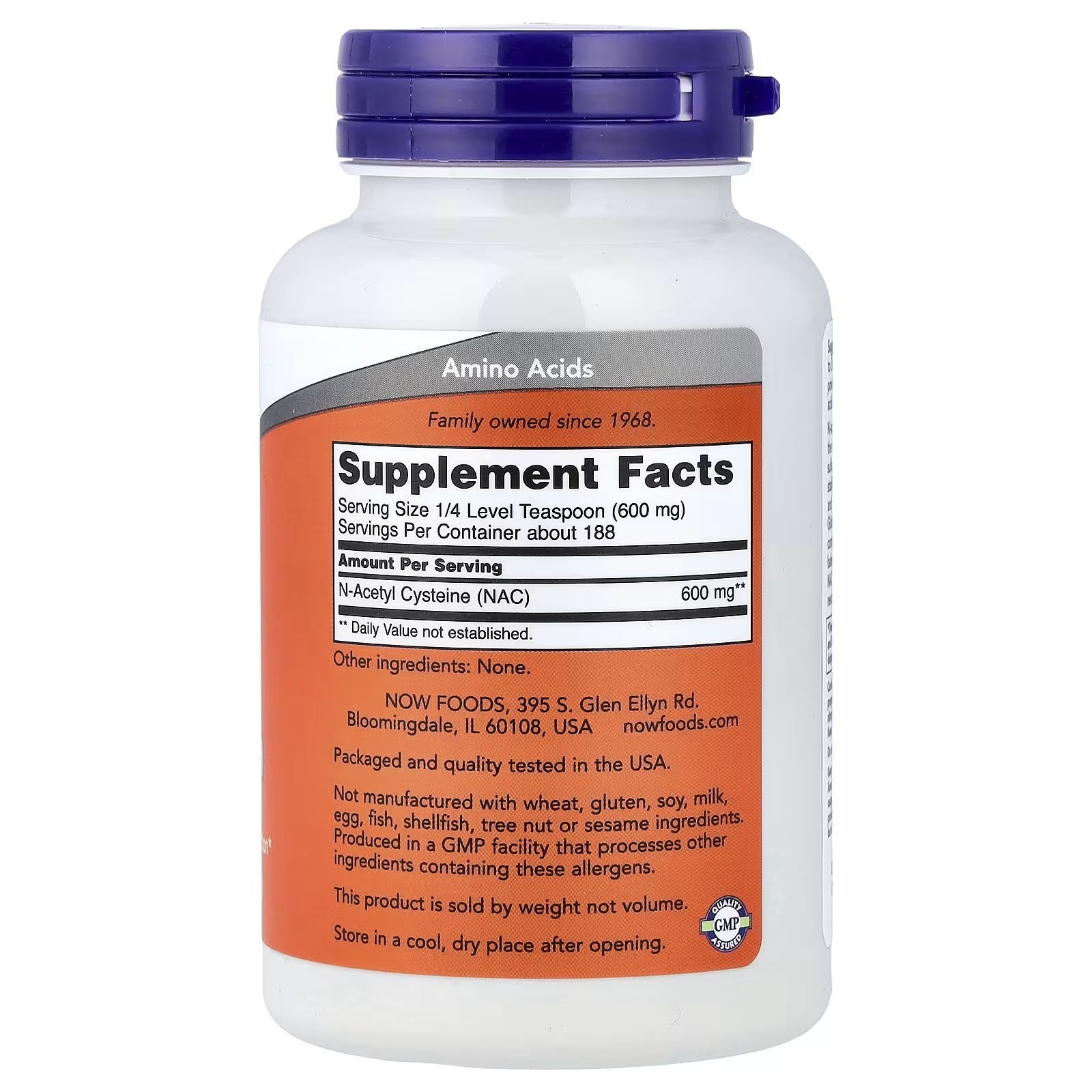 NOW Foods NAC Pure Powder 4 oz 113 g