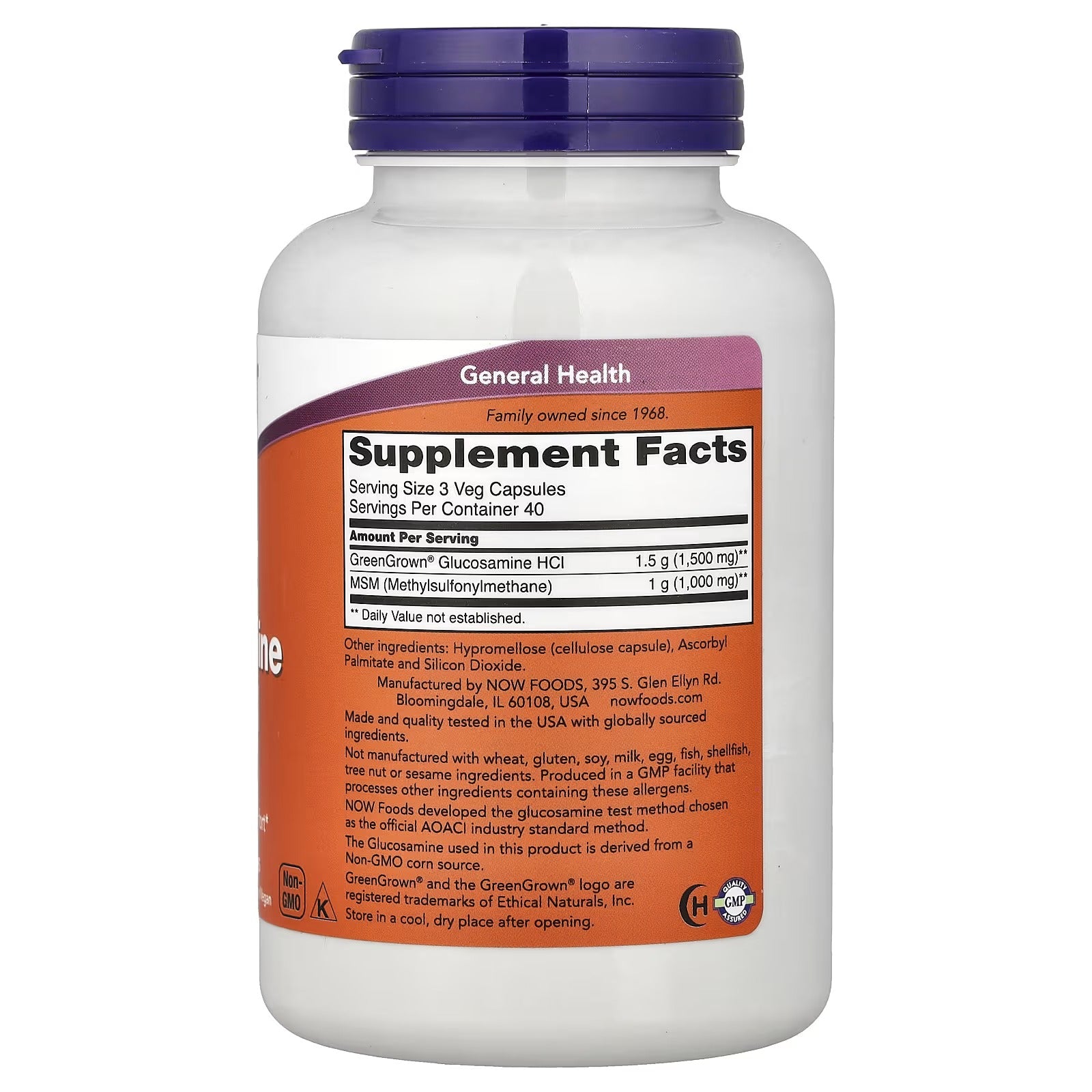 NOW Foods Glucosamine and MSM 120 Veg Capsules