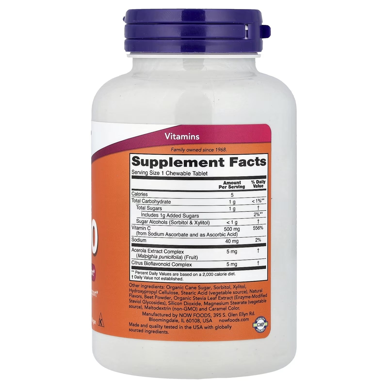 NOW Foods Chewable C 500 Cherry 100 Tablets