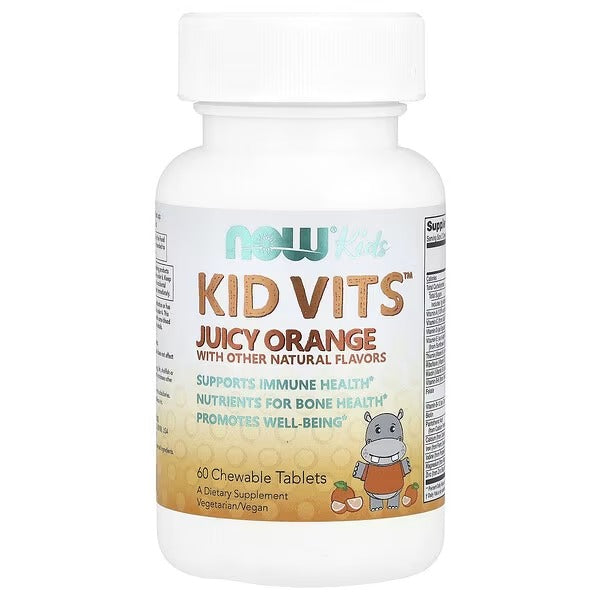 NOW Foods Kids Kid Vits Juicy Orange 60 Chewable Tablets