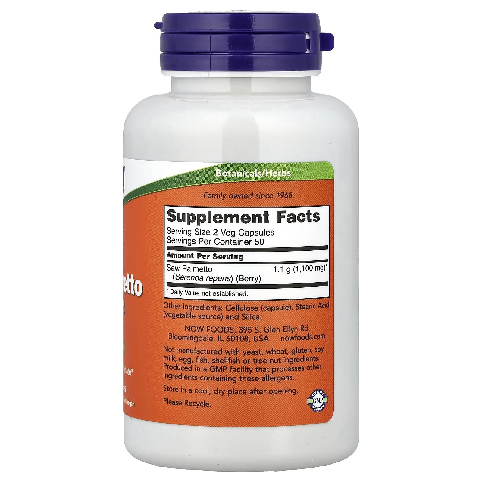 NOW Foods Saw Palmetto Berries 550 mg – 100 Veg Capsules