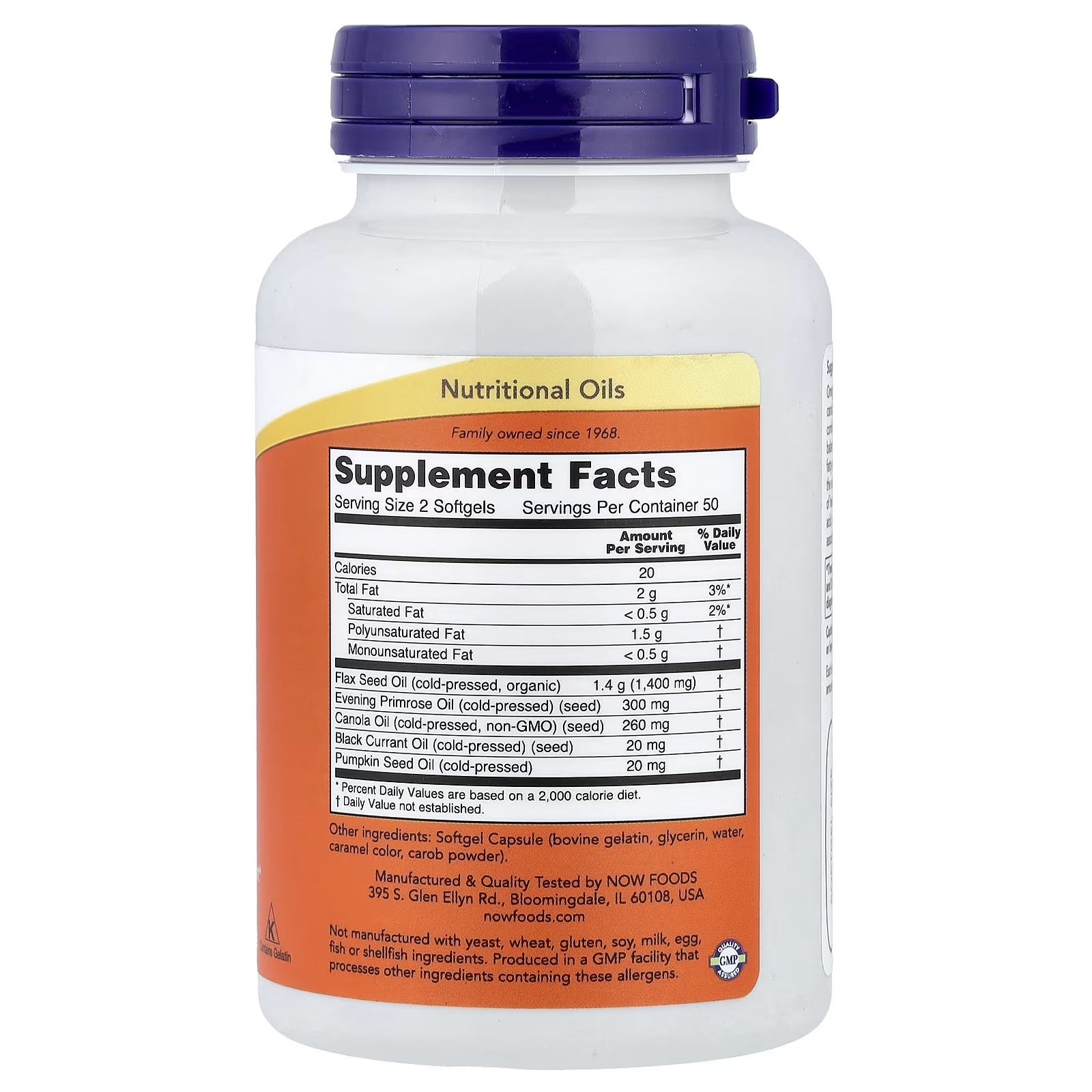 NOW Foods Omega 3-6-9 1000 mg 100 Softgels