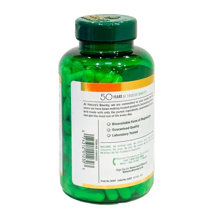 Nature’s Bounty High Absorption Magnesium Glycinate 240mg 180 Capsules