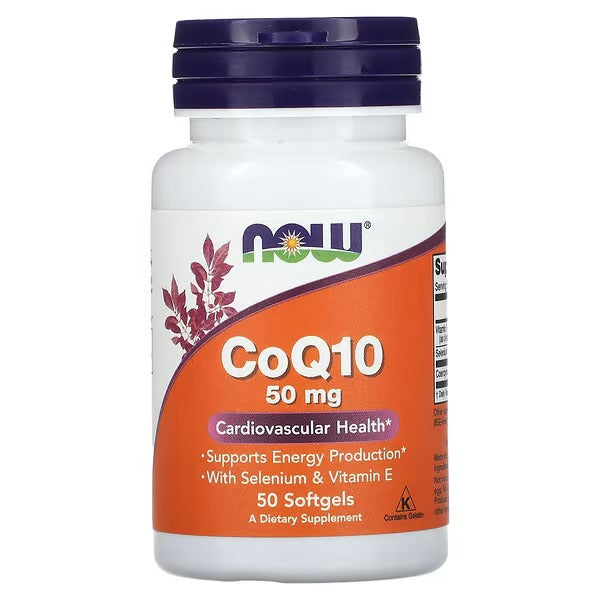 NOW Foods CoQ10 with Selenium & Vitamin E – 50 Softgels