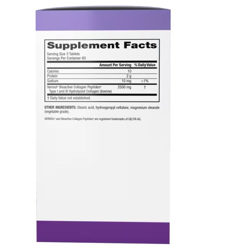 Webber Naturals Collagen30 Anti-Wrinkle Bioactive Collagen Peptides 180 Tablets