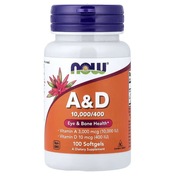 Now Foods Vitamin A and D 100 Softgels