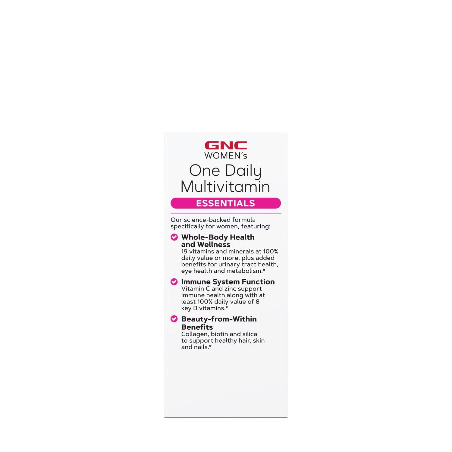GNC Women's One Daily Multivitamin Essentials 60 Caplets