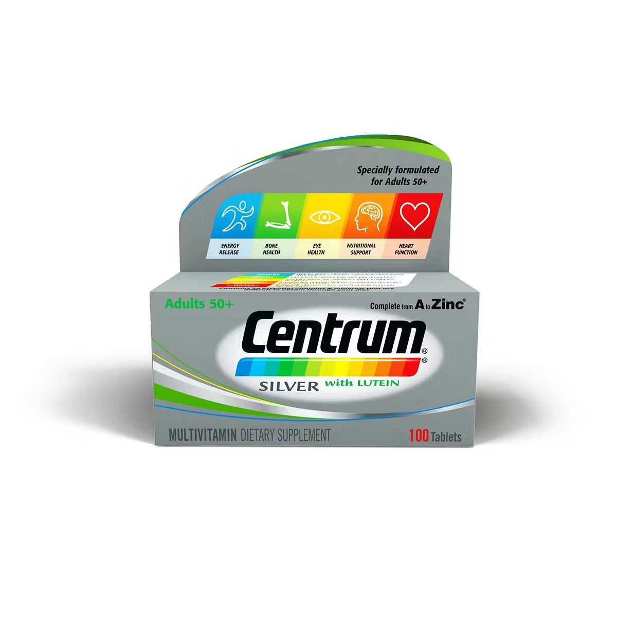 Centrum Silver with Lutein Adults 50+ 100 Tablets