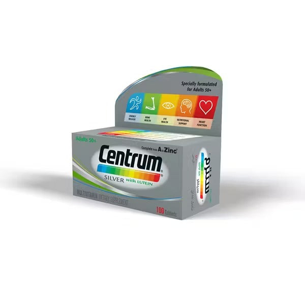 Centrum Silver with Lutein Adults 50+ 100 Tablets
