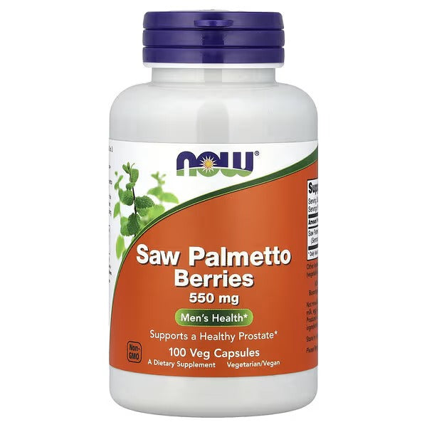 NOW Foods Saw Palmetto Berries 550 mg 100 Veg Capsules
