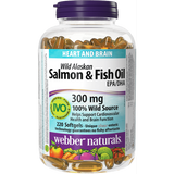 Webber Naturals Wild Alaskan Salmon & Fish Oil 300 mg EPA/DHA No Fishy Aftertaste 220 Softgels