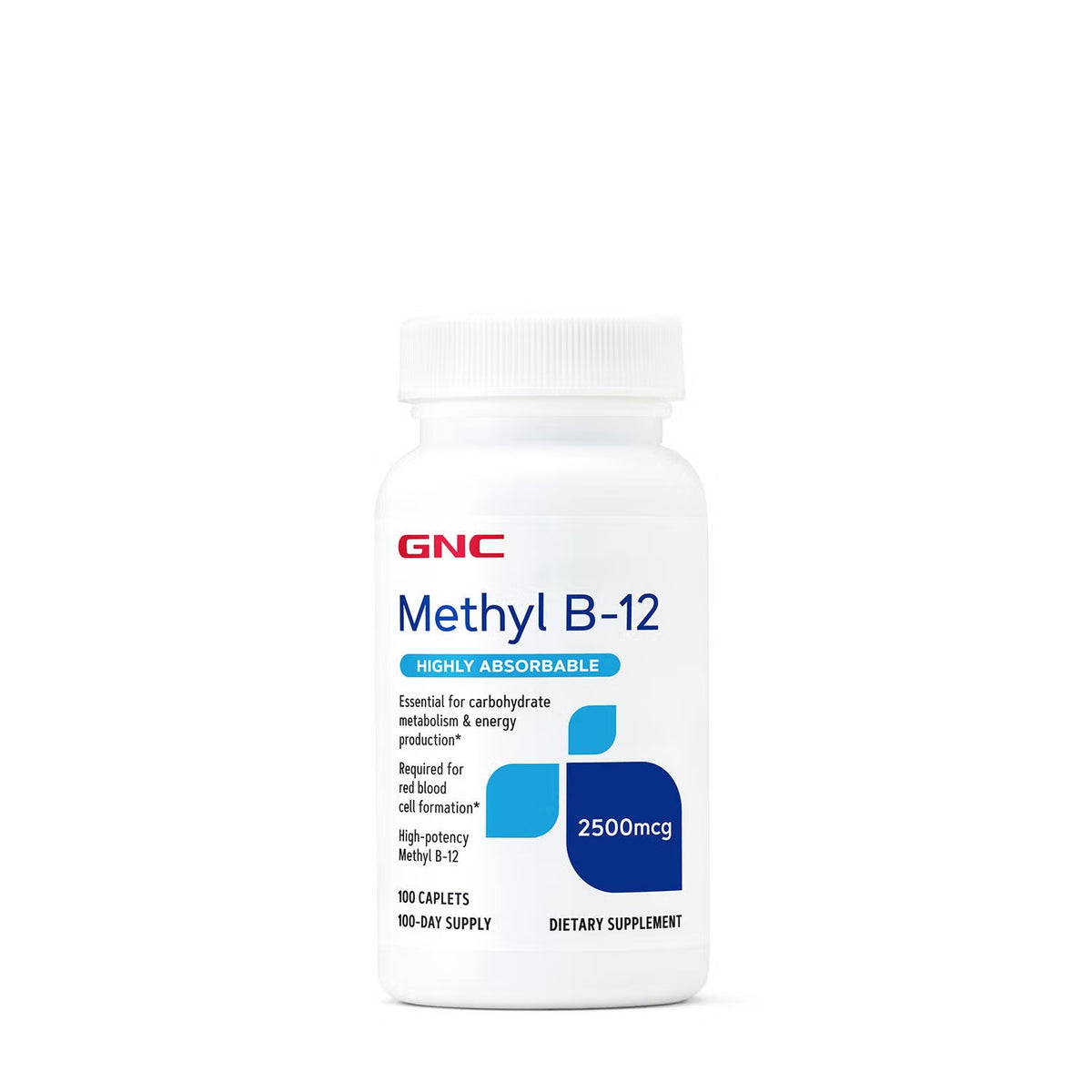 GNC Methyl B-12 2500 mcg 100 Caplets