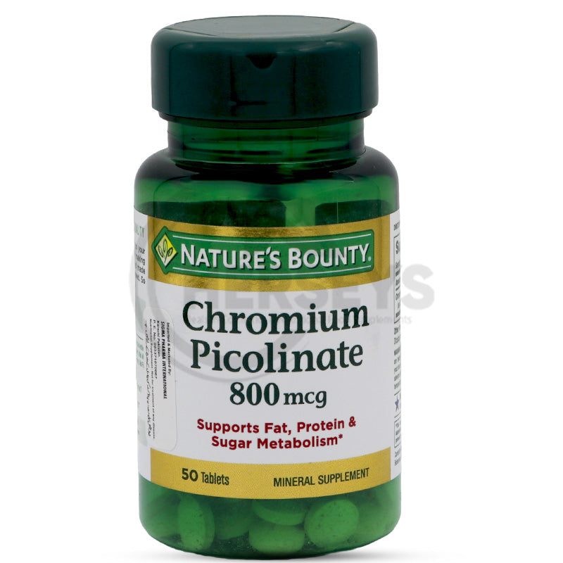 Nature's Bounty Chromium Picolinate 800 Mcg 50 Tablets