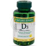 Nature's Bounty Vitamin D3 1000 IU 250 Softgels