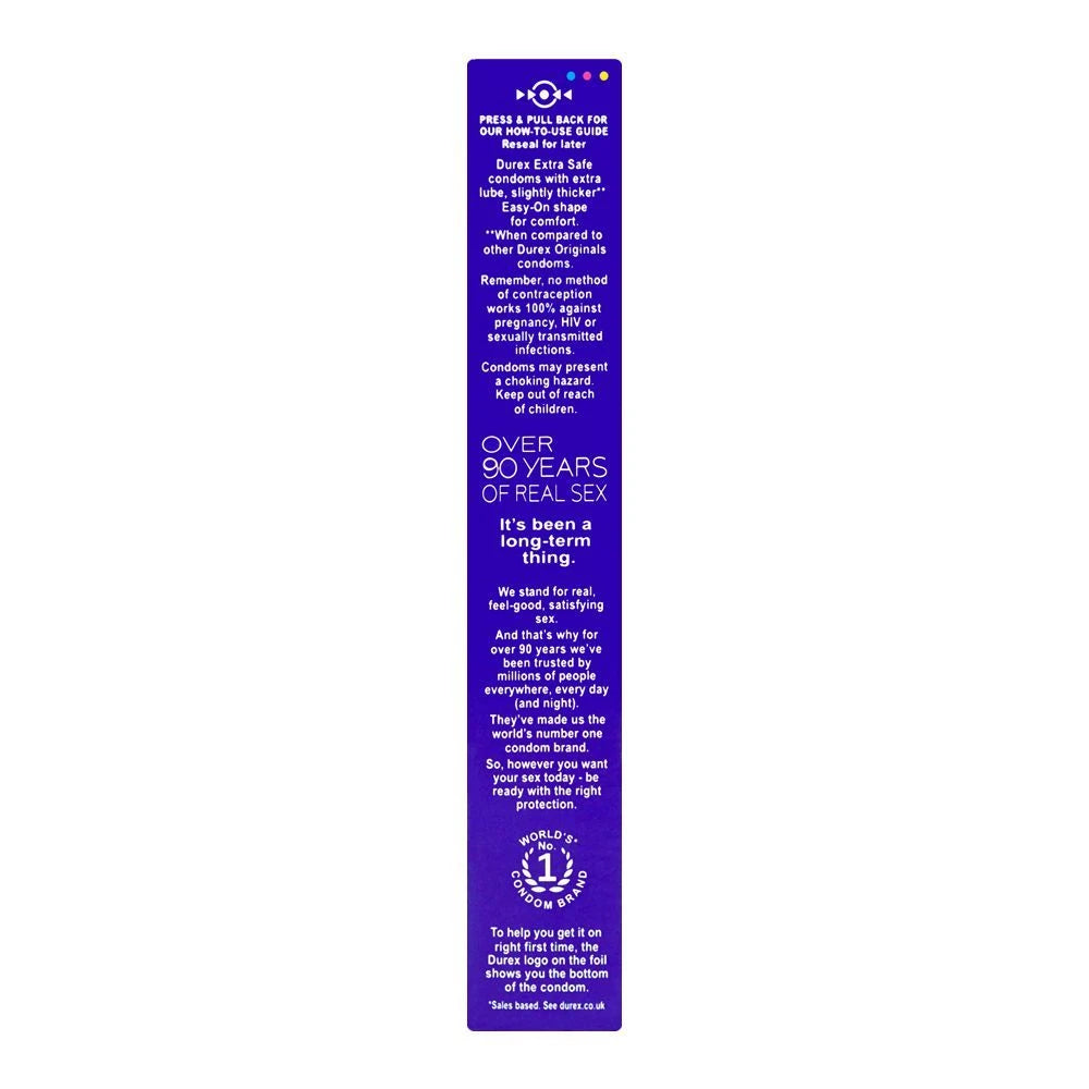 Durex Originals Extra Safe Regular Fit Condoms 6 Pack