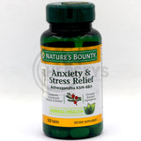 Nature's Bounty Ashwagandha KSM-66 for Anxiety and Stress Relief, showing the main bottle label.