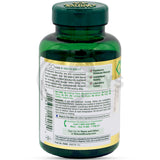Nature's Bounty Fish Oil back label: 50 years quality, purified to eliminate mercury, and non-GMO claims.
