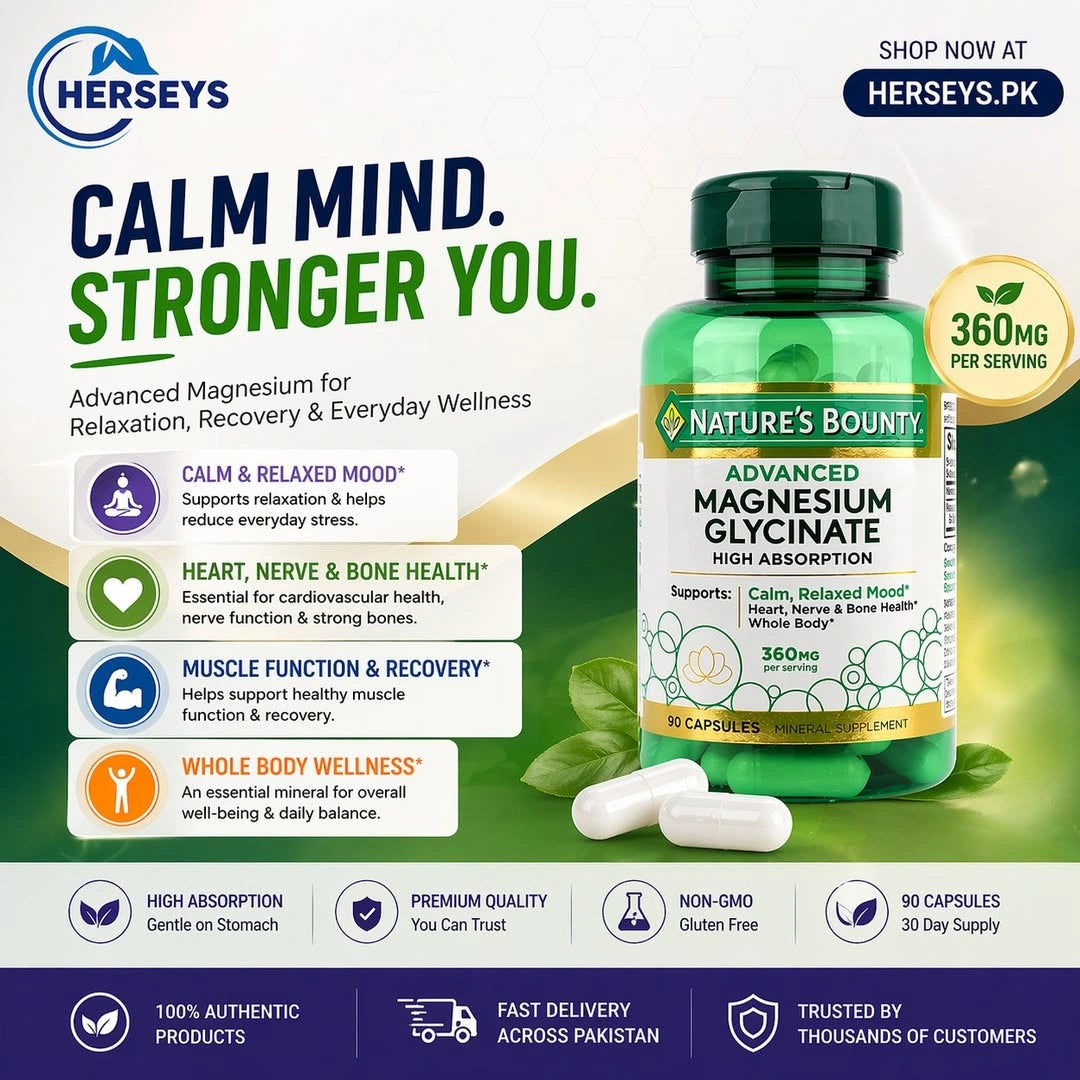 Nature’s Bounty Advanced Magnesium Glycinate 360 mg 90 Capsules