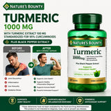 Nature's Bounty Turmeric Plus Black Pepper Extract 1000 mg 60 Capsules