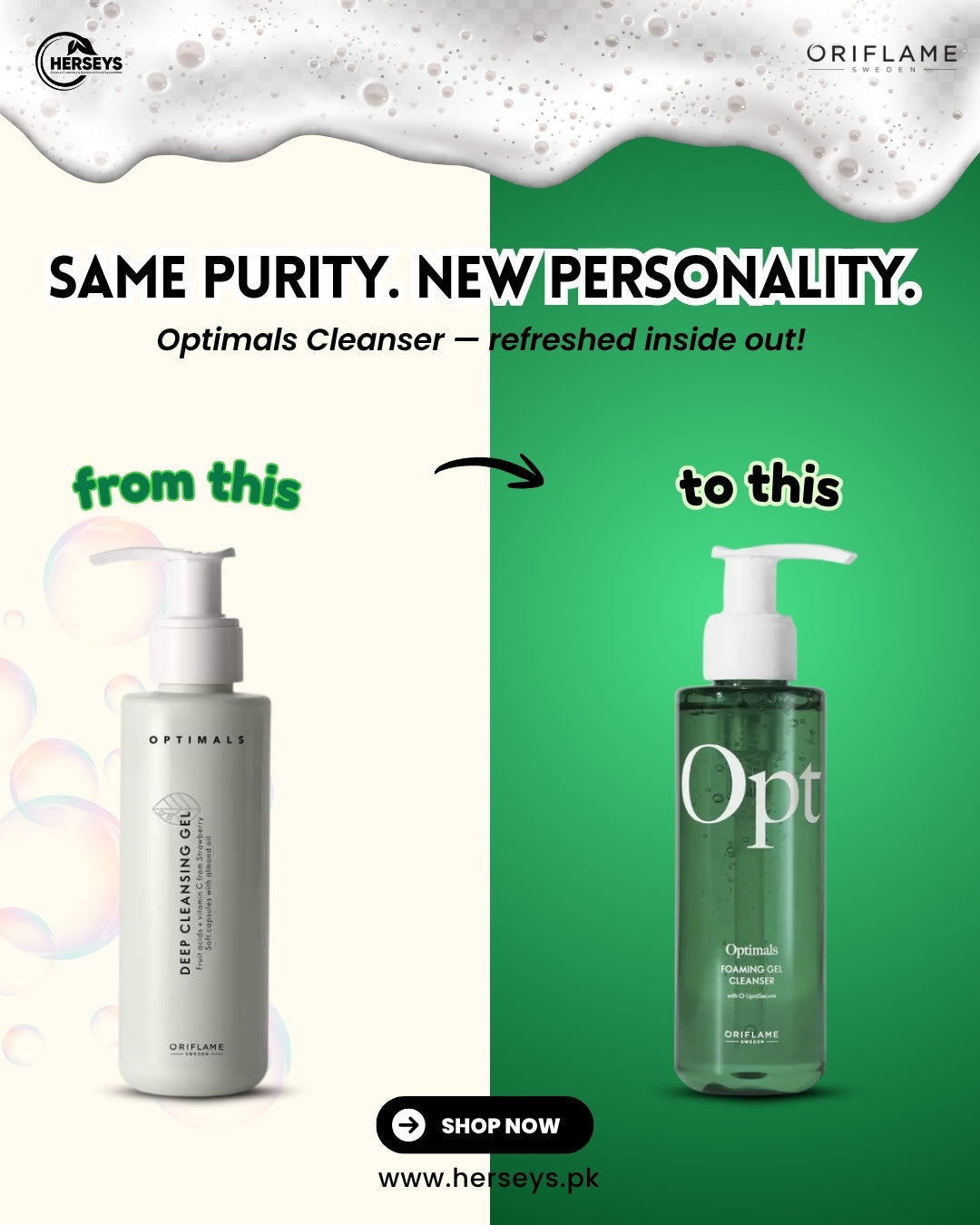 Oriflame Opt Optimals Foaming Gel Cleanser 150 ML