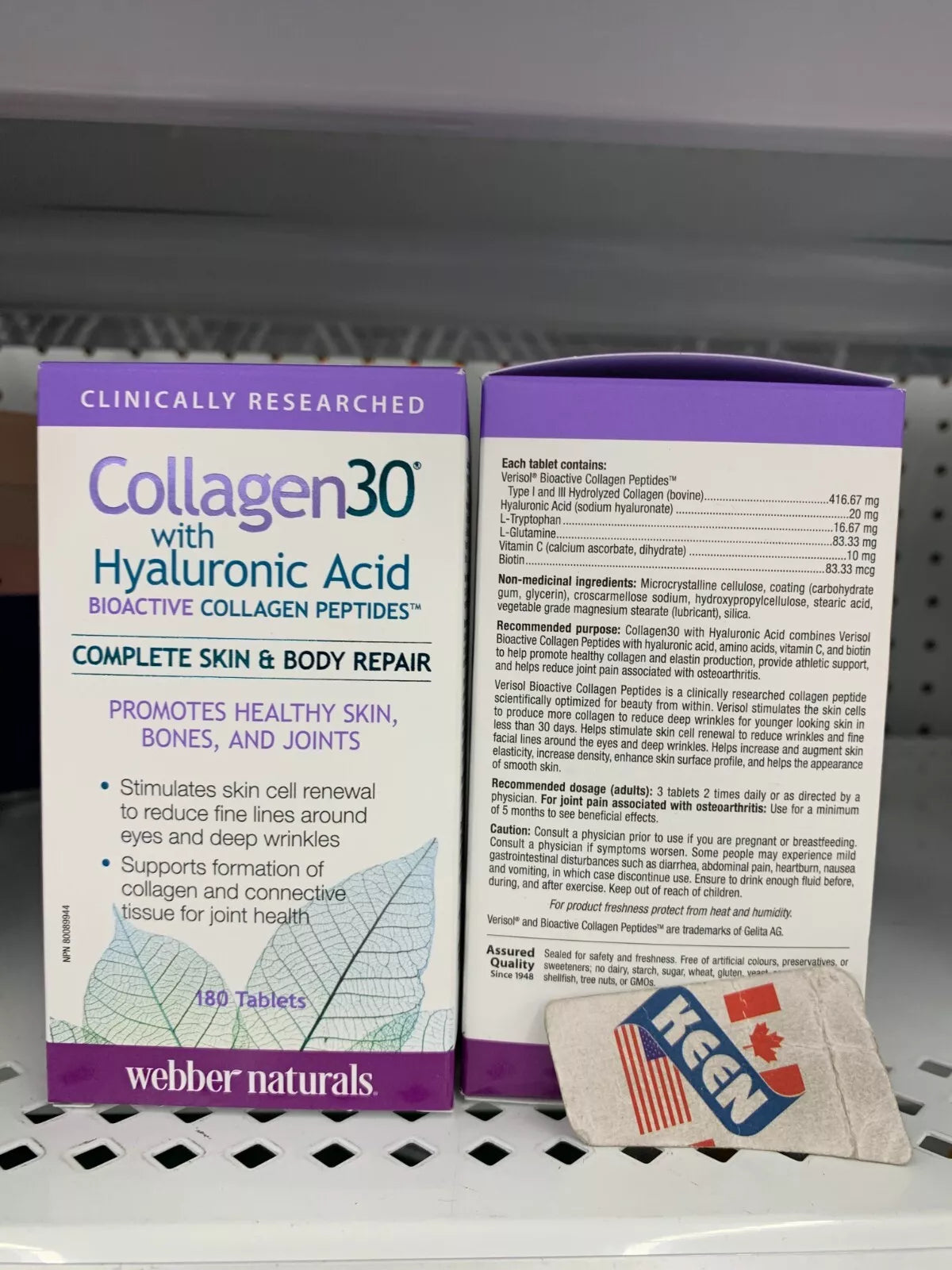 Webber Naturals Collagen 30 with Hyaluronic Acid 180 Tablets