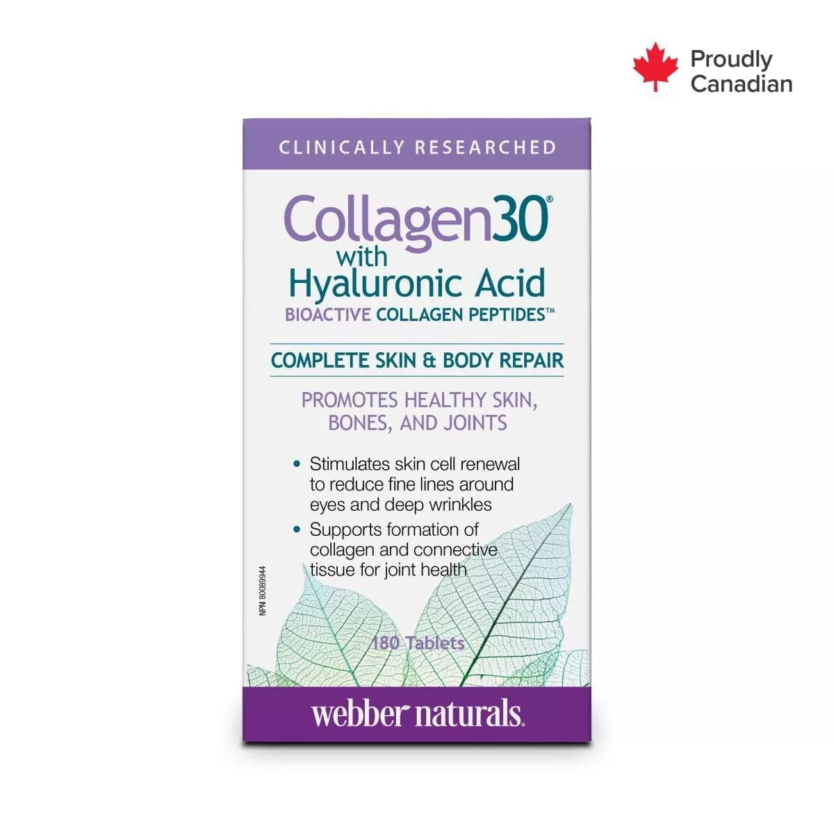 Webber Naturals Collagen 30 with Hyaluronic Acid 180 Tablets