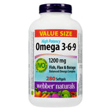 Webber Naturals High Potency Omega 3 6 9 1200 mg Value Size 280 Softgels