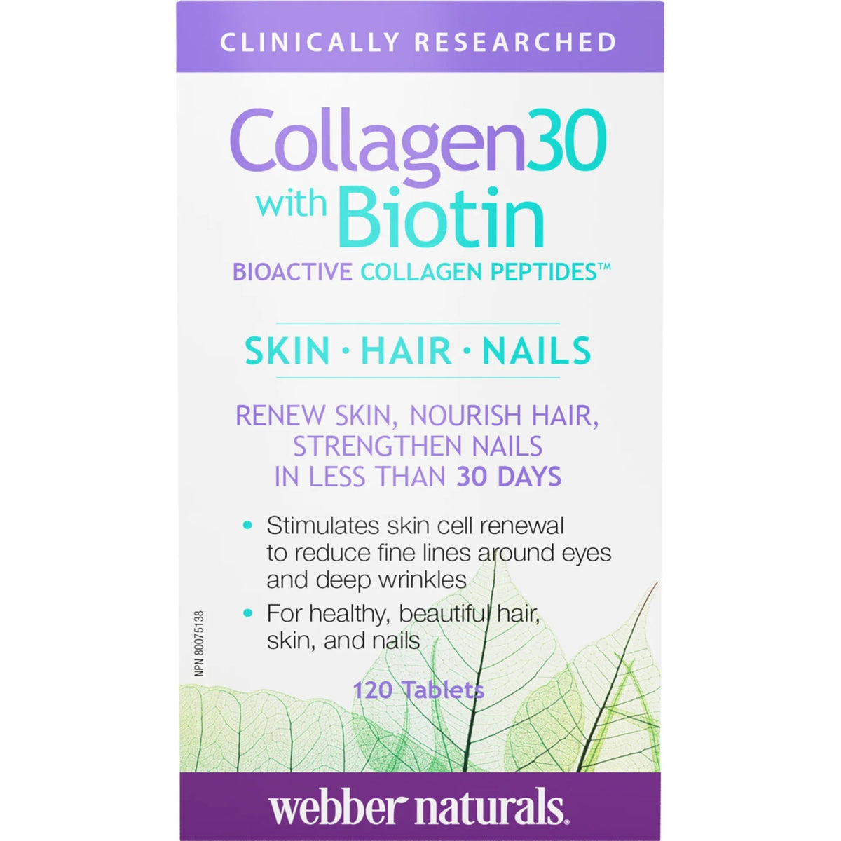 Webber Naturals Collagen30® Hair Skin Nails 120 Tablets